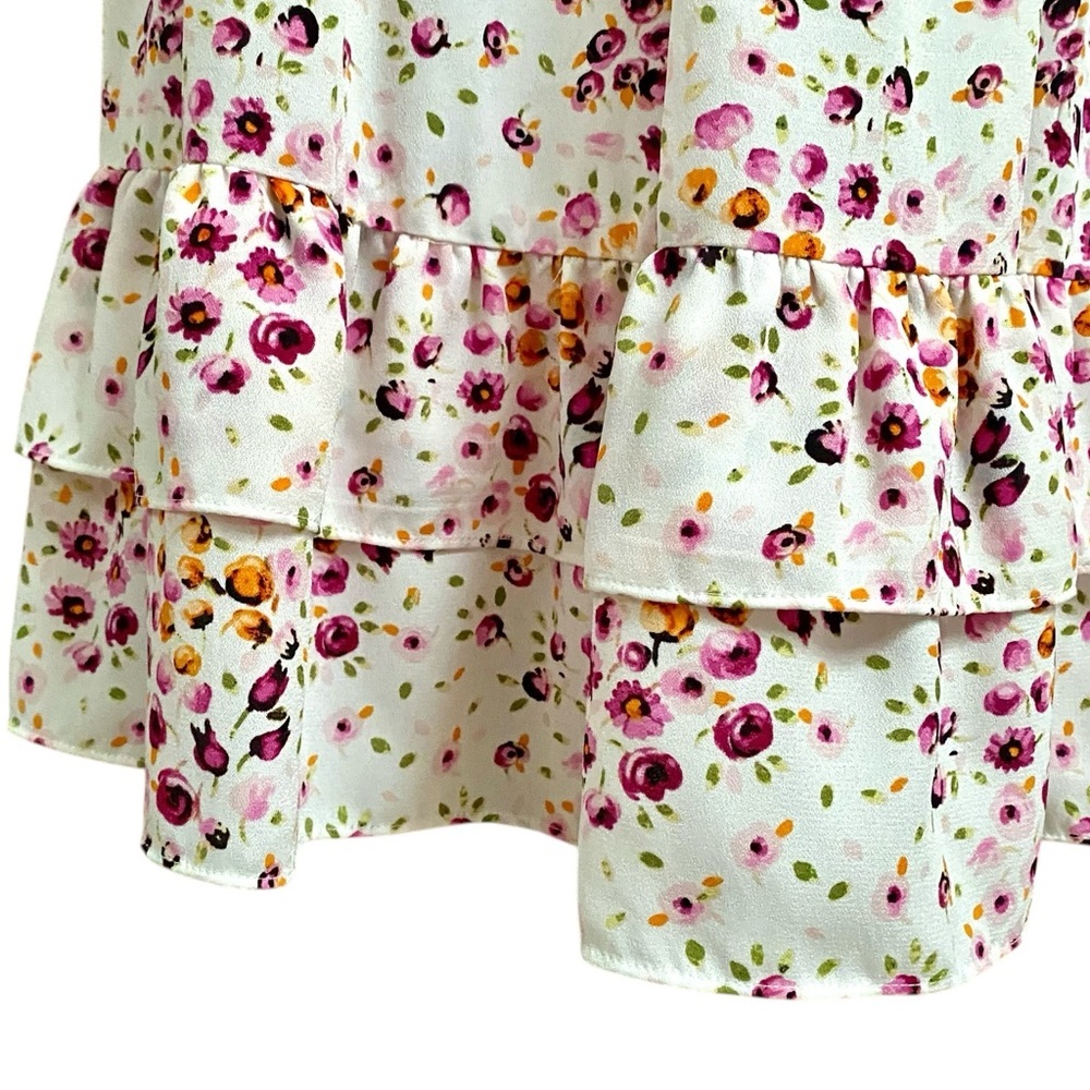 Maison Tara Floral Smocked Ruffle Dress Size 6 NWT - Picture 6 of 16